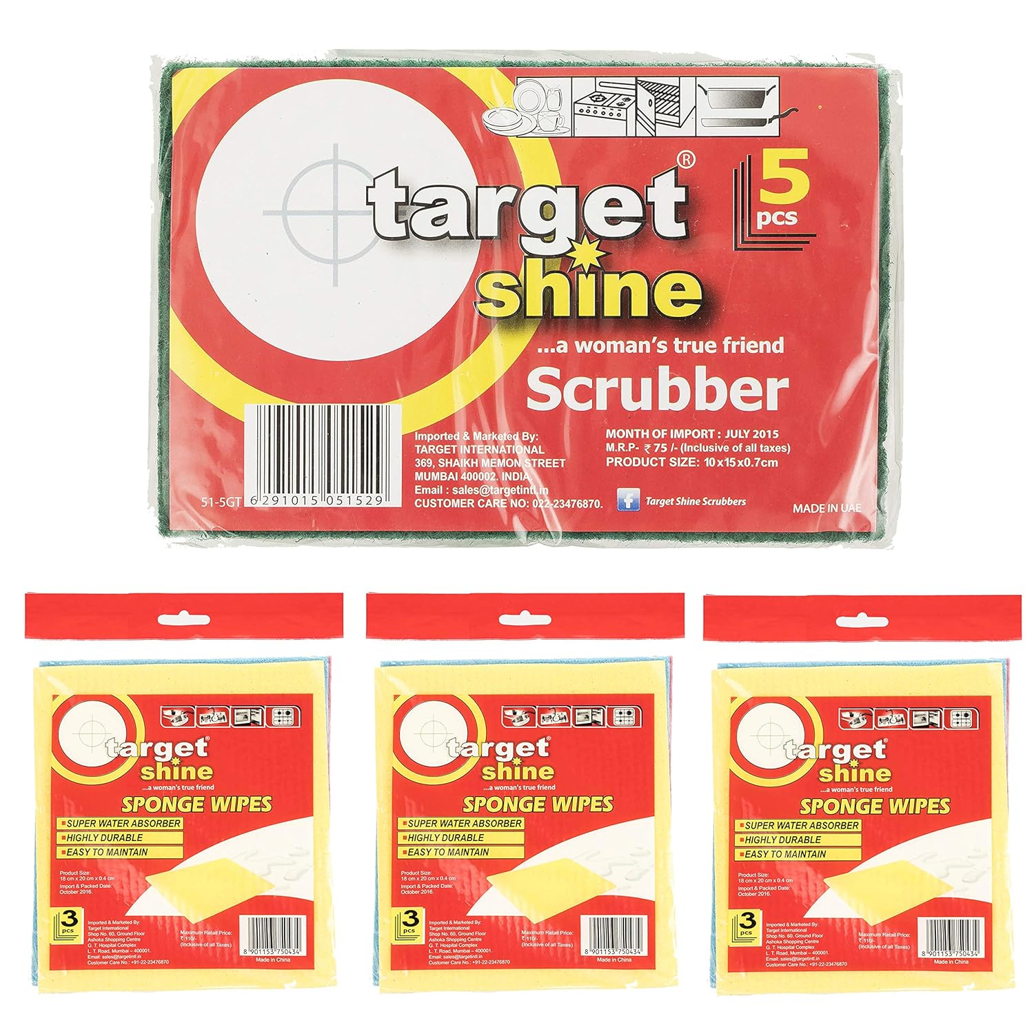 Target Shine 14 Pc Utencils Cleaner Combos 9 Pc Sponge With 5 Pc