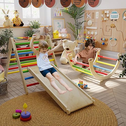 Pikler Triangle Indoor Toys For Toddlers To Climb On LFCREATOR