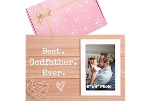 SIOIAL Godfather Photo Frame Keepsake From Godchild-Baptism Gift for Godfather-Best Godfather Ever Picture Frame-Father's Day Gift for Godfather-Birthday Gift for Godfather-Christmas Gift for Godfather