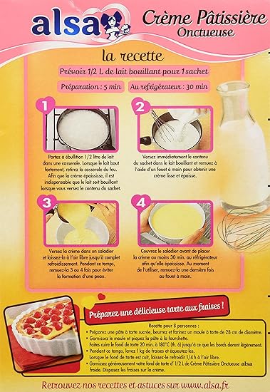 Alsa Creme Patissiere Mix French Pastry Cream Mix 3 Sachets