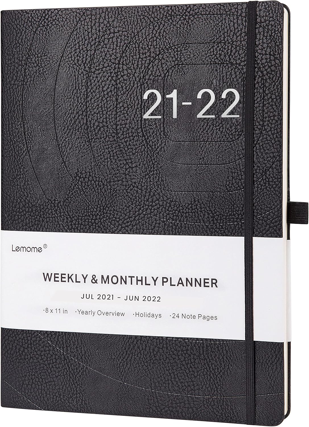 2021-2022 Planner - Weekly, Monthly and Year Planner with Pen Loop, to Achieve Your Goals & Improve Productivity, Thick Paper, Inner Pocket, 8.5" x 11", Black : Office Products