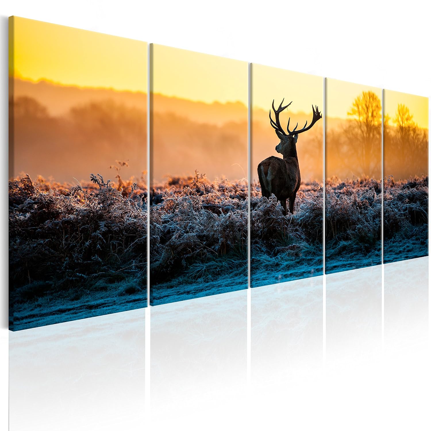 Murando Akustikbild „Hirsch“ 120x80 Cm – Schallabsorber Aus Schaum, Reduziert Hall & Verbessert Raumakustik