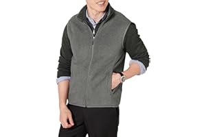 Amazon Essentials Men's Full-Zip Polar Fleece Vest (Available in Big & Tall)