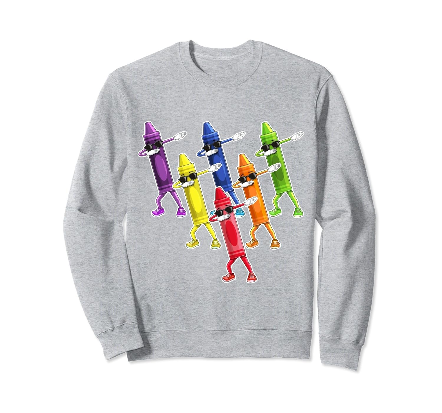 Dabbing Crayon Back to School Crayon Sweatshirt Teachers4LVS