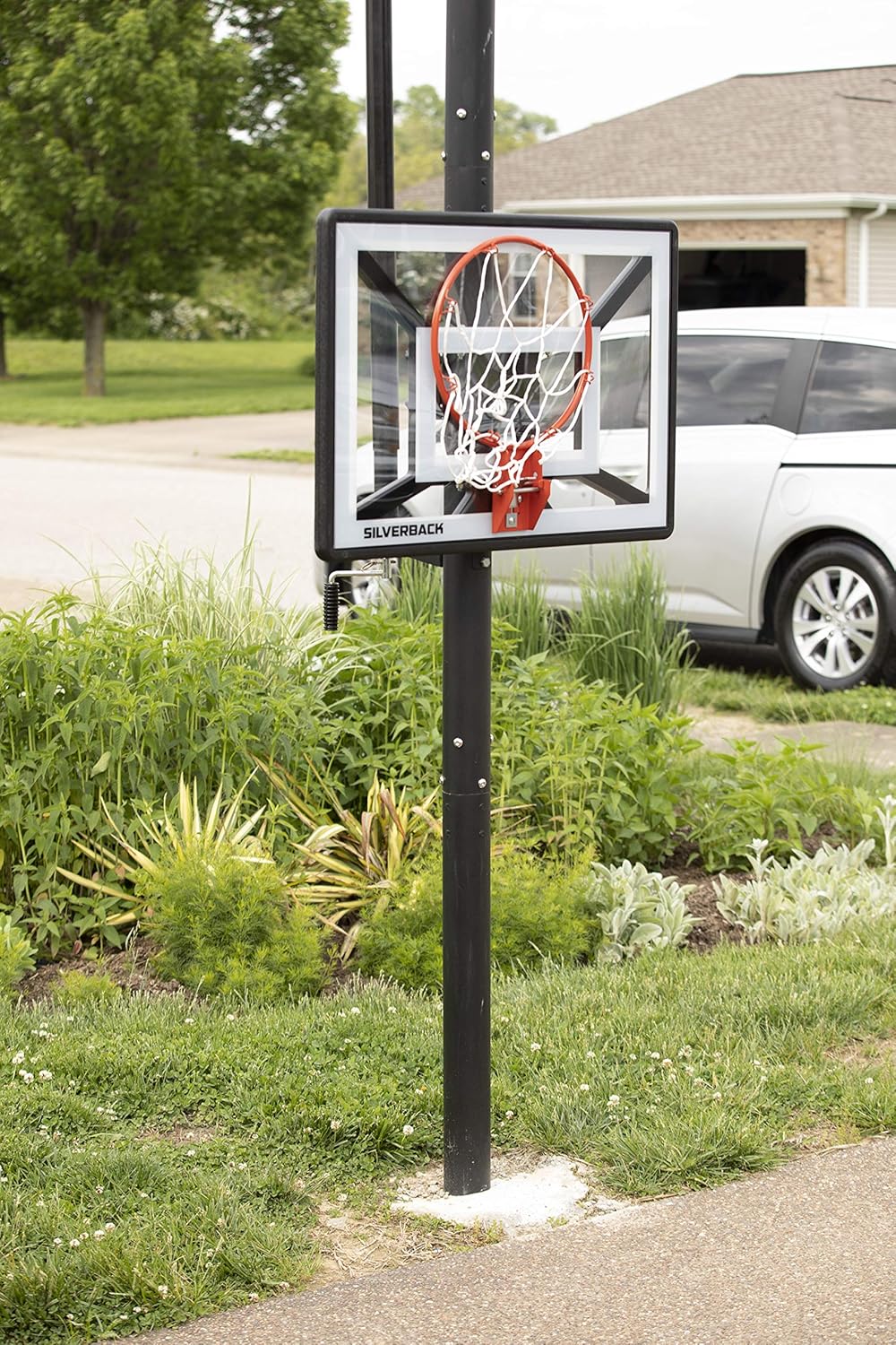 Silverback Junior Youth 33" Basketball Hoop with Lock ‘n Rock Mounting Technology Mounts to Round and Vertical Poles, Black (B8410W) : Sports & Outdoors
