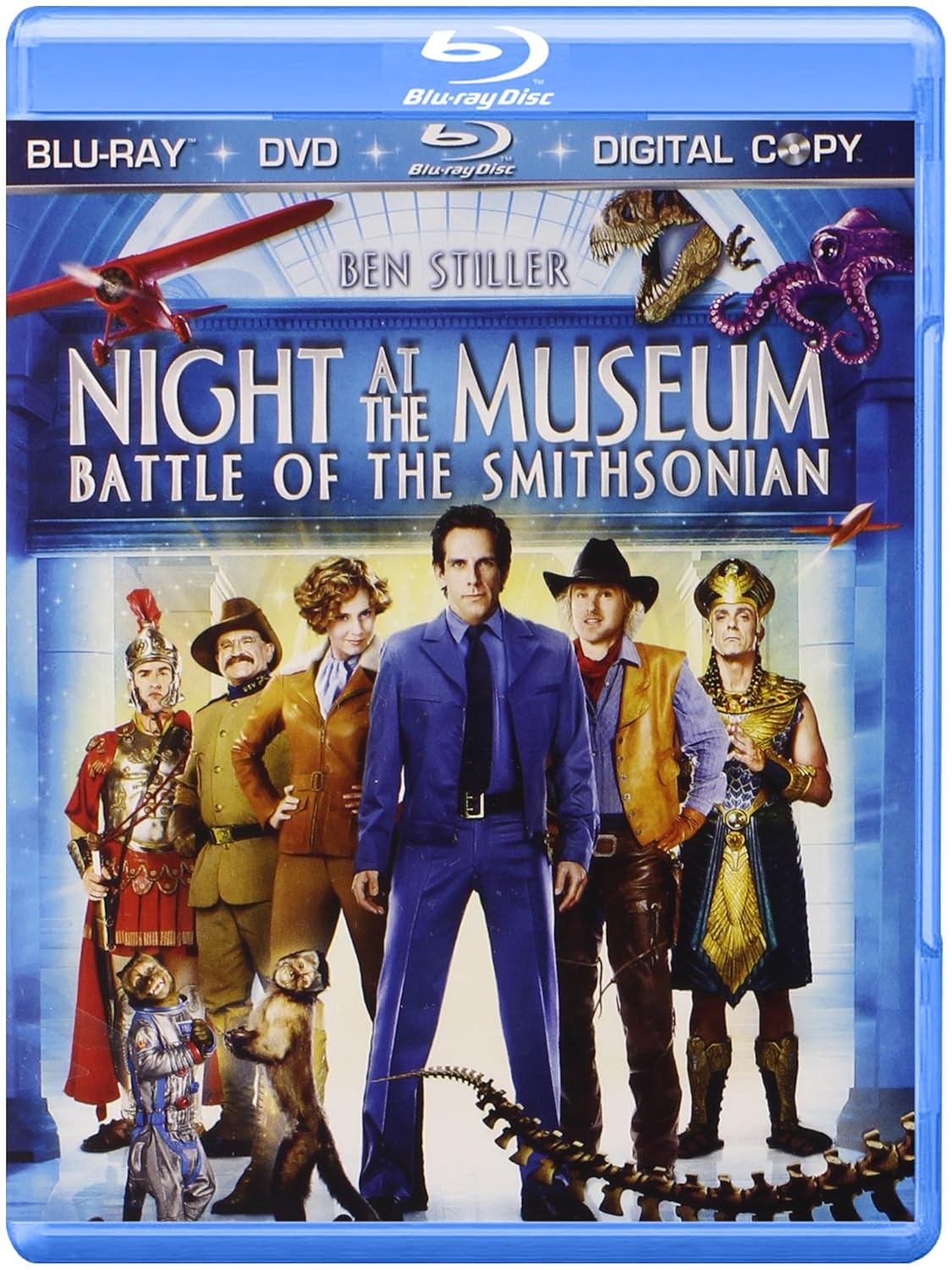 Amazon Com Night At The Museum Battle Of The Smithsonian Three Disc Blu Ray Dvd Digital Copy Ben Stiller Amy Adams Owen Wilson Hank Azaria Christopher Guest Alain Chabat Robin Williams Shawn Levy Movies Tv