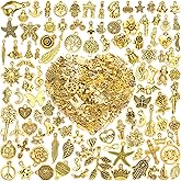 460 Pcs Charms for Jewelry Making, Wholesale Jewelry Making Charms Bulk, Assorted Mixed Tibetan Antique Gold Metal Pendants Charm for Bracelet and Necklace