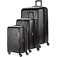 SwissGear 7272 Energie Expandable Hardside Luggage with Spinner Wheels and TSA Lock, Black, 3-Piece Set (19/24/27)