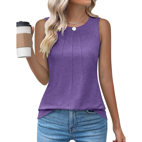 Tops A La Moda Para Mujer, Camisetas Holgadas Con Cuello En V Y Encaje Sin Mangas Liso Para Mujer Pompotops Lopia989441