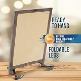 HBCY Creations Magnetic Chalkboard 12x17" Rustic Wood Frame view 3