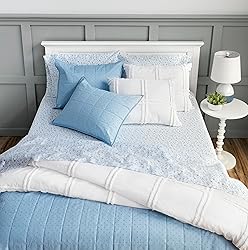 MARTHA STEWART Brynn Soft Blue Queen Quilt Set - 3