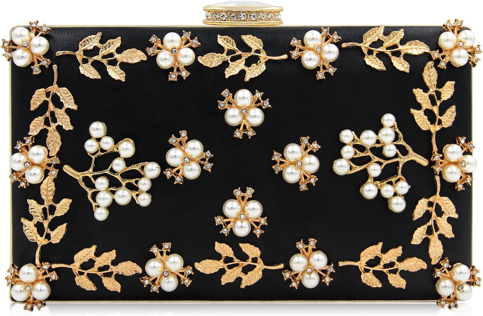 Milisente Women Clutch Bag Pearl Clutch Handbag Beaded Evening Bag Clutch Purse