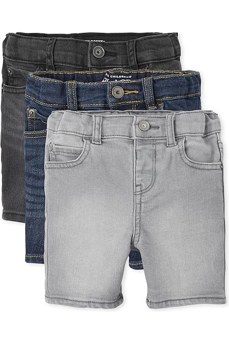 Baby Boy Shorts KIDSCOOL SPACE Baby Denim Shorts,Elastic WaistBand