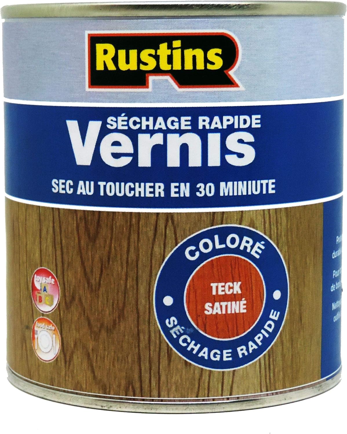 Rustins VSTE250 250 ml Quick Dry Varnish Satin - Teak