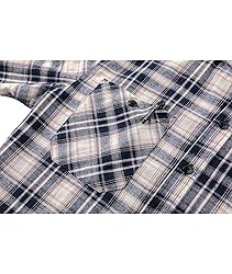 ZITY Men's Flannel Hoodie Shirts Casual Button Down