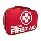 Swiss Safe 2-in-1 First Aid Kit (120 Piece) + Bonus 32-Piece Mini First Aid Kit: Compact, Lightweight for Emergencies at Home, Outdoors, Car, Camping, Workplace, Hiking & Survival