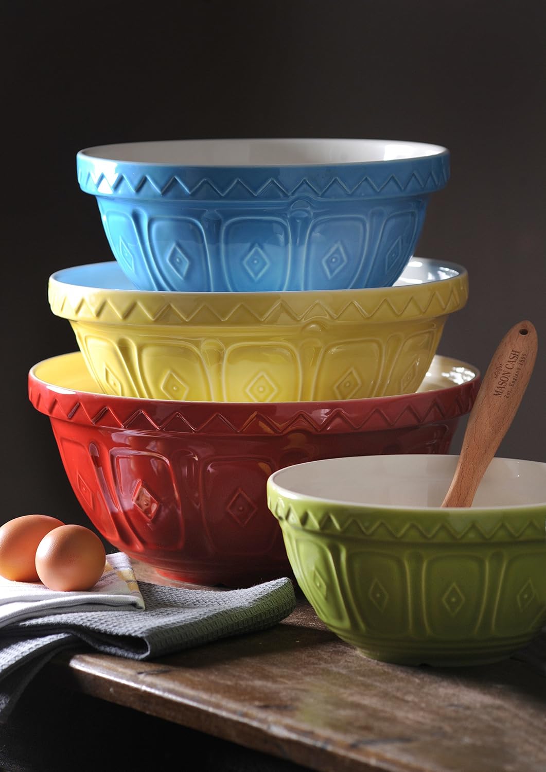 Mason Cash Colour Mix Red Mixing Bowl, 2 Litre - Image 5