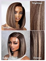 LUVME HAIR Bob Wig 100% Human Hair Wigs Glueless