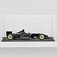 Clear Acrylic Display Show Case with Black Acrylic Base for 1:18 Scale Car Model, Simple Self-Assembly Dustproof Showcase, Cube Countertop Box for Vehicle Toys, Collectibles (13x6.7x6.3 inch)