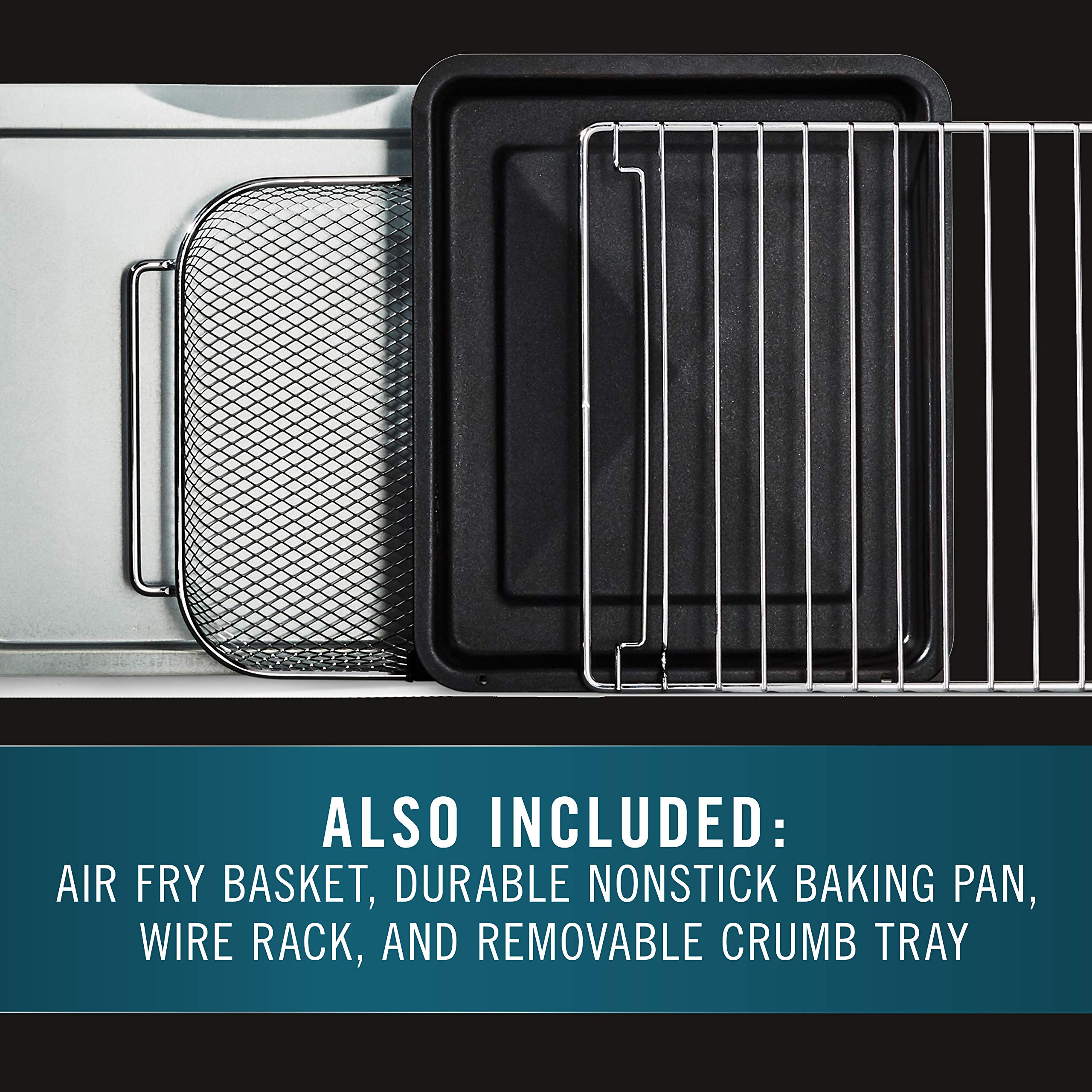 Calphalon Air Fryer Oven, 11-in-1 Toaster Oven Air Fryer Combo, 26.4 QT/25 L, Fits 12