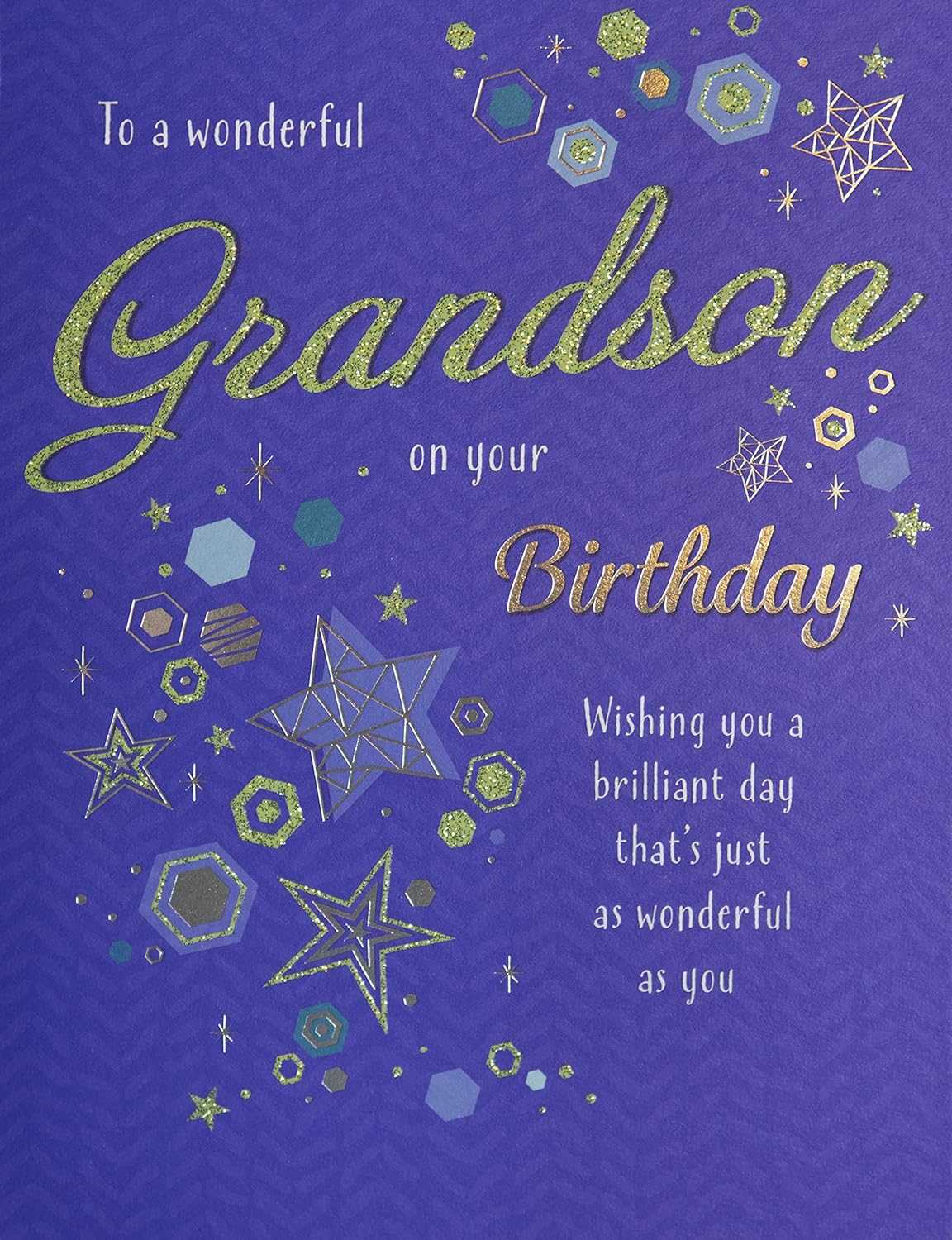 For A Special Grandson Birthday Card - Size 6" X 9", beige, 6 x 9 inch