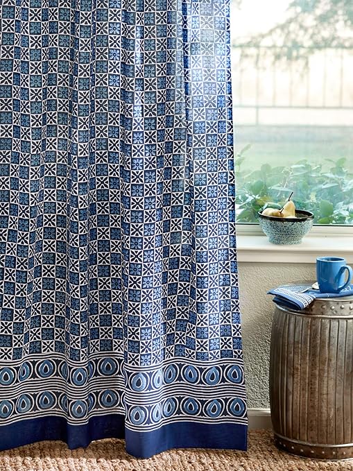 Amazon Com Saffron Marigold Starry Nights Navy Blue And White