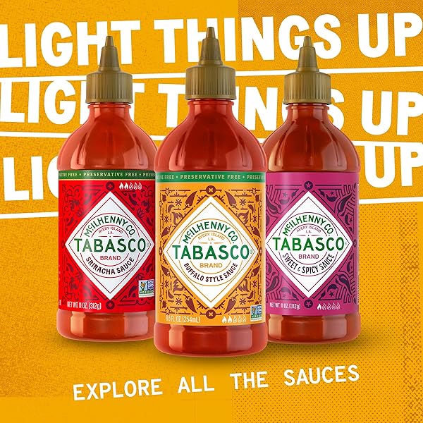 TABASCO BRAND SALSA PICANTE, VIBRANT & MILD HOT SAUCE, EASY-TO-SQUEEZE BOTTLE, THICKER MEXICAN STYLE WITH AUTHENTIC PEPPERS, GARLIC & SPICES, GREAT ON TACOS & MORE, 8.6 FL OZ (PACK OF 1)