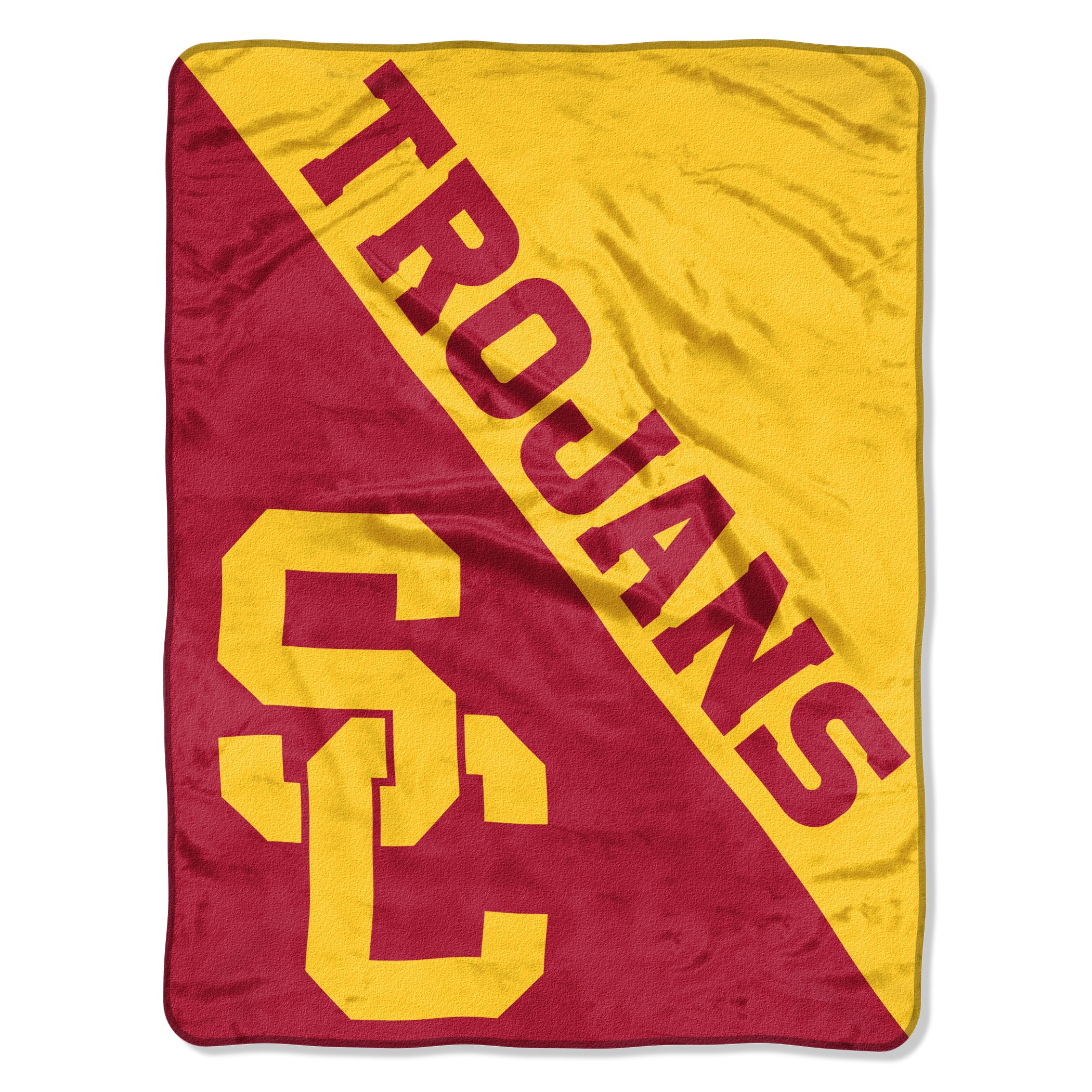 Northwest NCAA USC Trojans Unisex-Adult Micro Raschel Throw Blanket, 46" x 60", Halftone — image 1