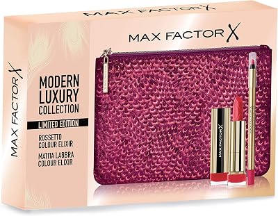 Max Factor Gift Box Colour Elixir Lipstick Lip Pencil Elegant Clutch Bag