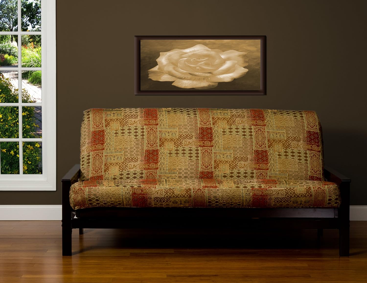 Amazon Com Sis Covers Empress Futon Cover Fabric Removable Futon Cover Fabric Only Futon Frame And Futon Mattress Sold Separately Queen Home Kitchen