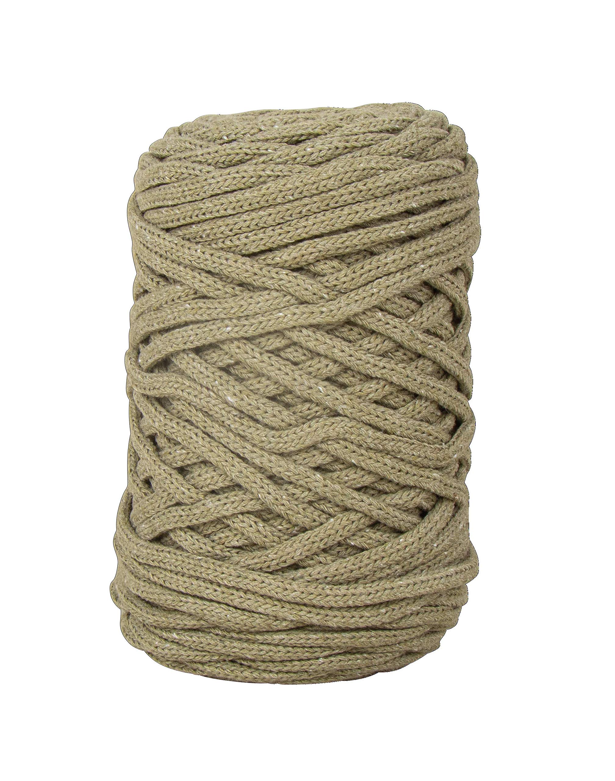 Rayher Braidy Recycling Yarn for Craft, Floristry and Decorations, 4 mm, approx. 60 m, reed green, 42010503