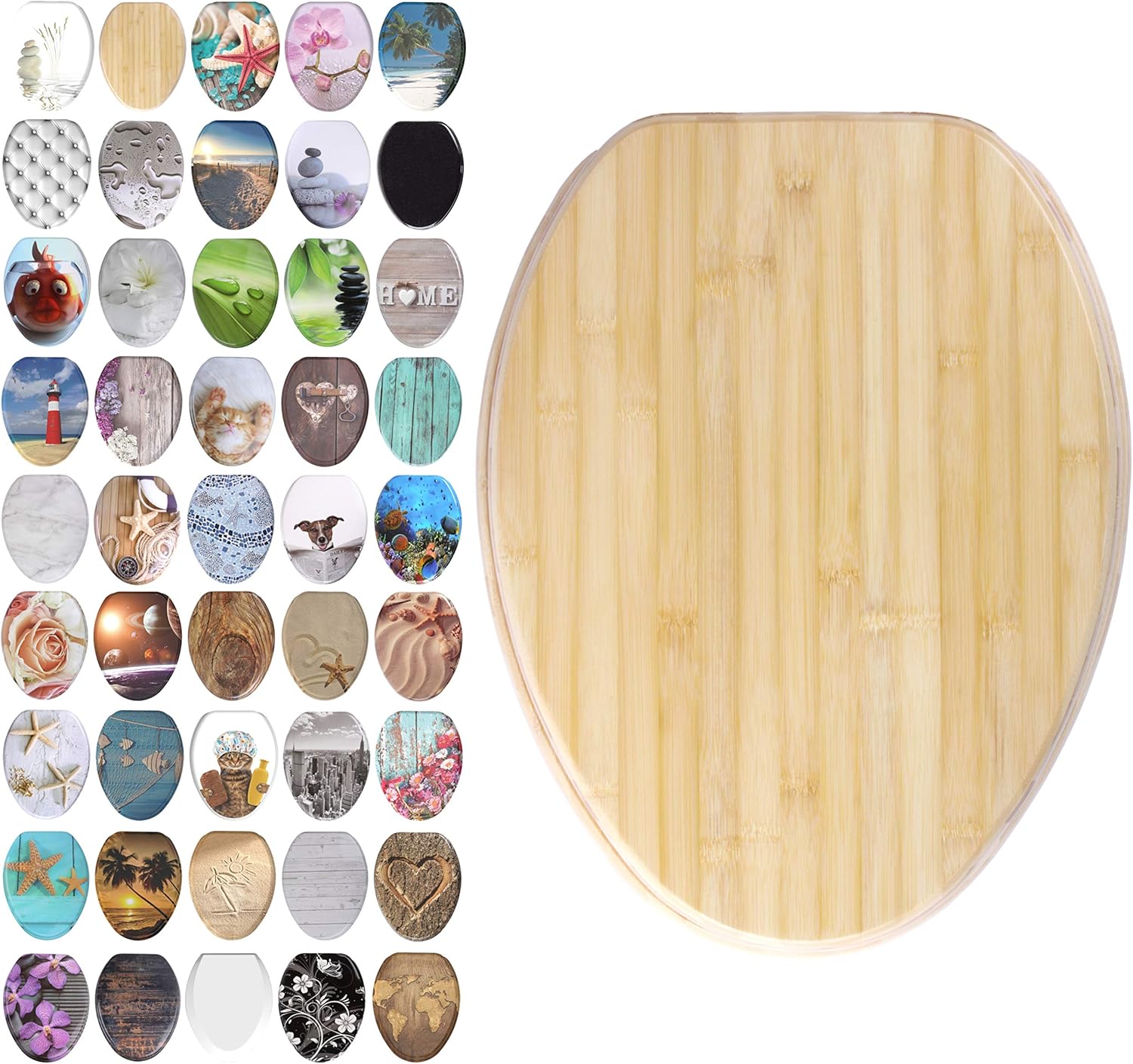 Sanilo Elongated Toilet Seat, Wide Choice of Slow Close Toilet Seats