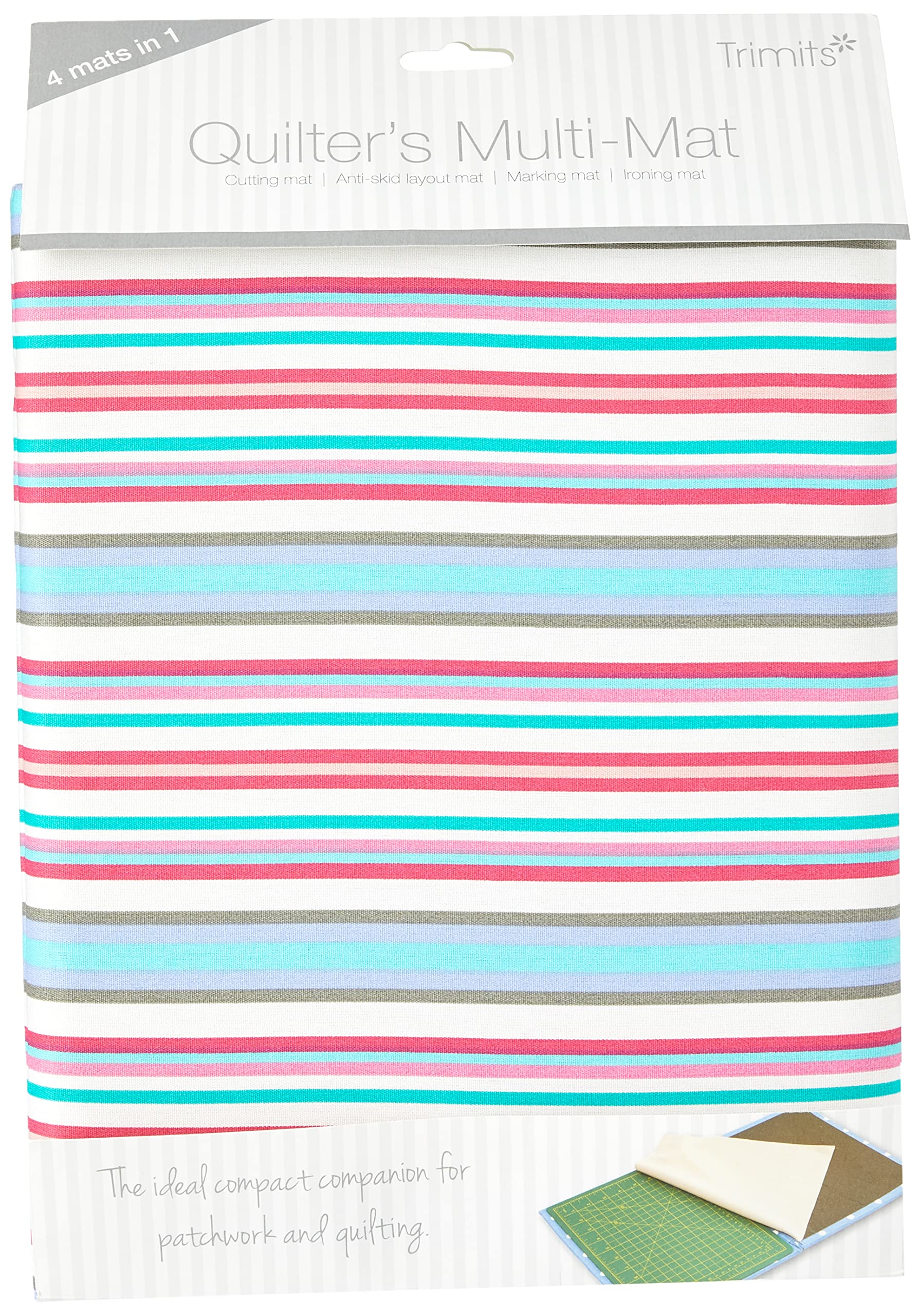 4 in 1 Multi-Mat, Cutting Mat, Anti-Skid Mat, Ironing Mat, Pattern Marking Sheet, Quilting Mat, Floral