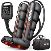 JZBRAIN Professional Sequential Air Compression Boots for Athletes, Medium | Cordless, Fast Recovery &amp; Circulation, 5 Air Chamber, 6 Smart Mode, 13 Custom Zone, 8 intensity, 3500 mAh, 2 Level Foot Heat