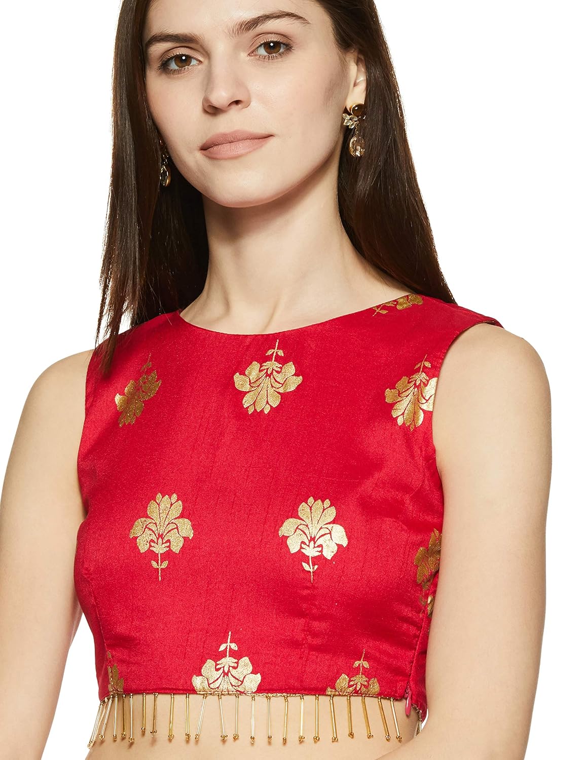 indya women's floral regular fit top