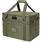 Lemubeane Tactical Camping Storage Bag - 38L Utility Tote Bag Organizer with Combination Lock and Shoulder Strap