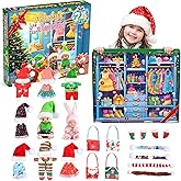 Mini Baby Doll Advent Calendar 2024 kids, Small Tiny Baby Doll Christmas Countdown Calendar 24 Days, Includes 2 Cute Little Dolls with Accessories and 24 Suits for Toddlers Girls Kids 3+