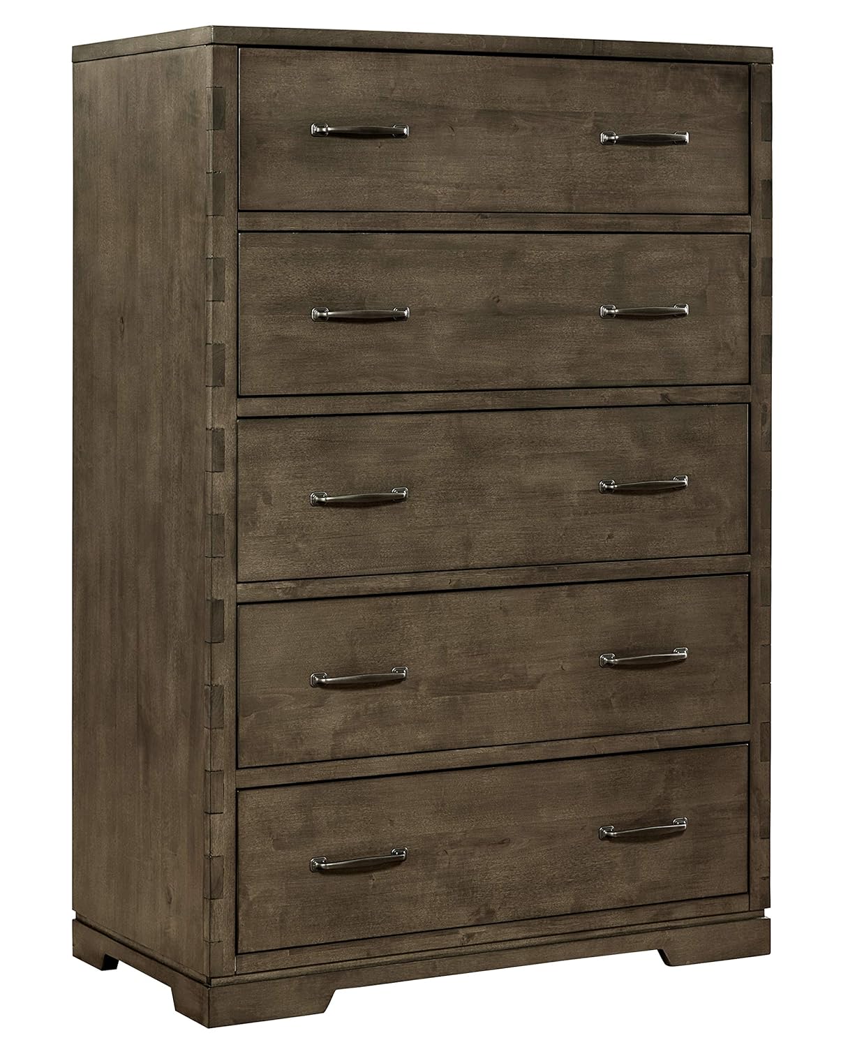 Westwood Design Dovetail 5 Drawer Chest Graphite brown