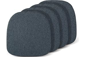 Tromlycs Metal Chair Cushions 14x14 Seat Set of 4 Small Tolix for Metal Chairs Cushions Pads Dining 14 inch Navy Blue