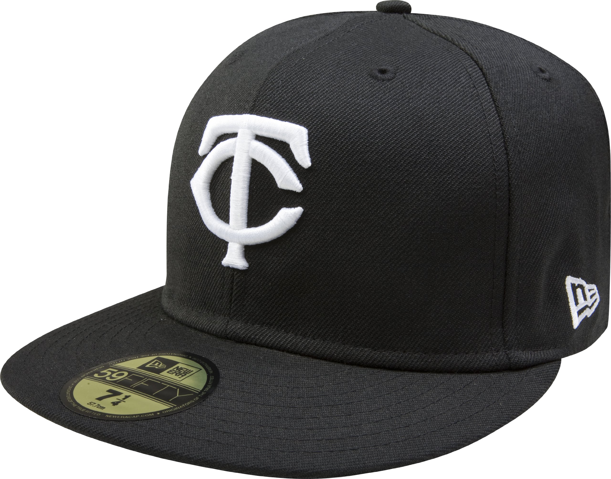 MLB Black with White 59FIFTY Fitted Cap