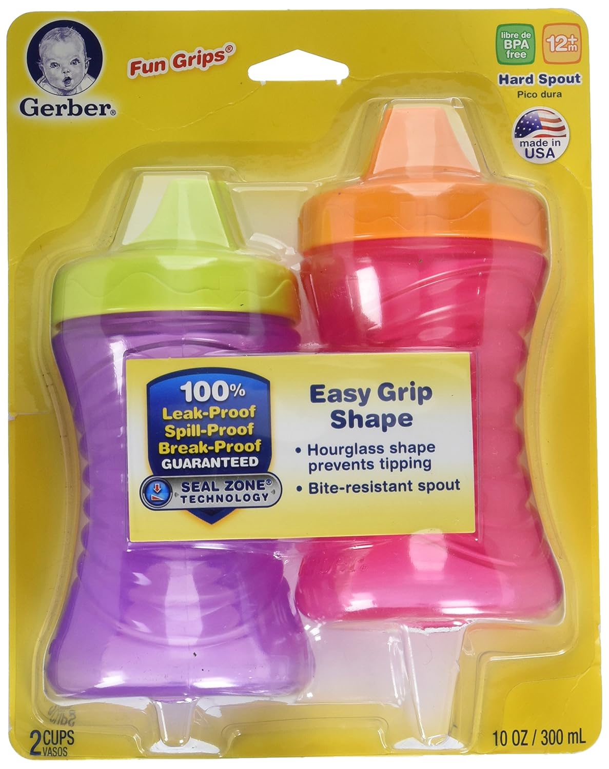 gerber graduates fun grips hard spout sippy cup