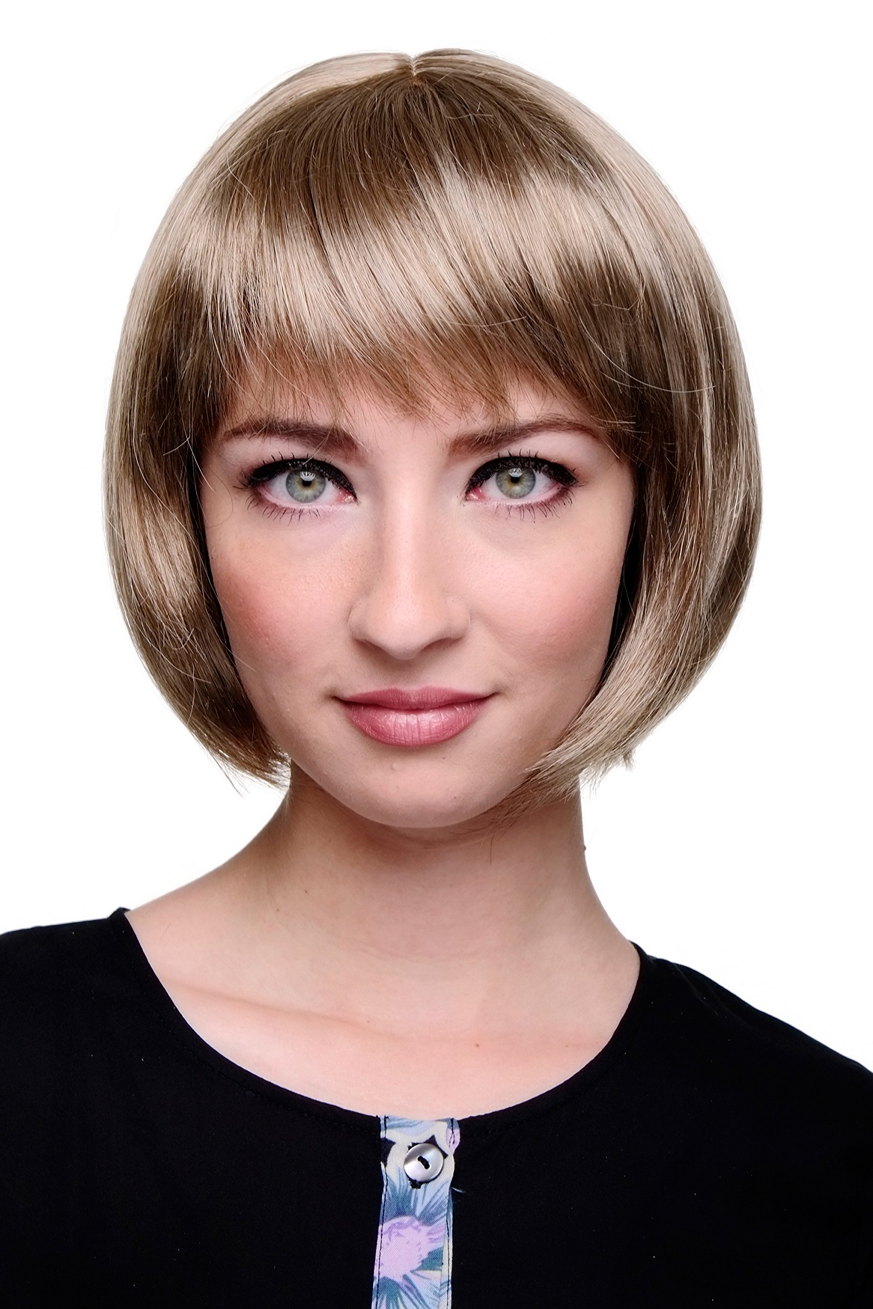 WIG ME UP - Lady Quality Wig short Page Bob fringe bangs mixed dark blond 703-14 โ image 1