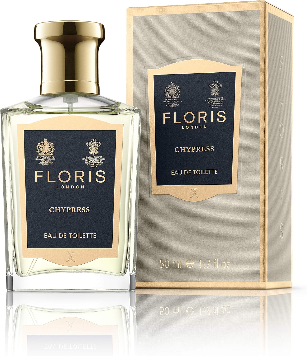Floris London Chypress Eau De Toilette (50ml) - Opulent & Elegant Floral Scent, White, 50 ml (Pack of 1)