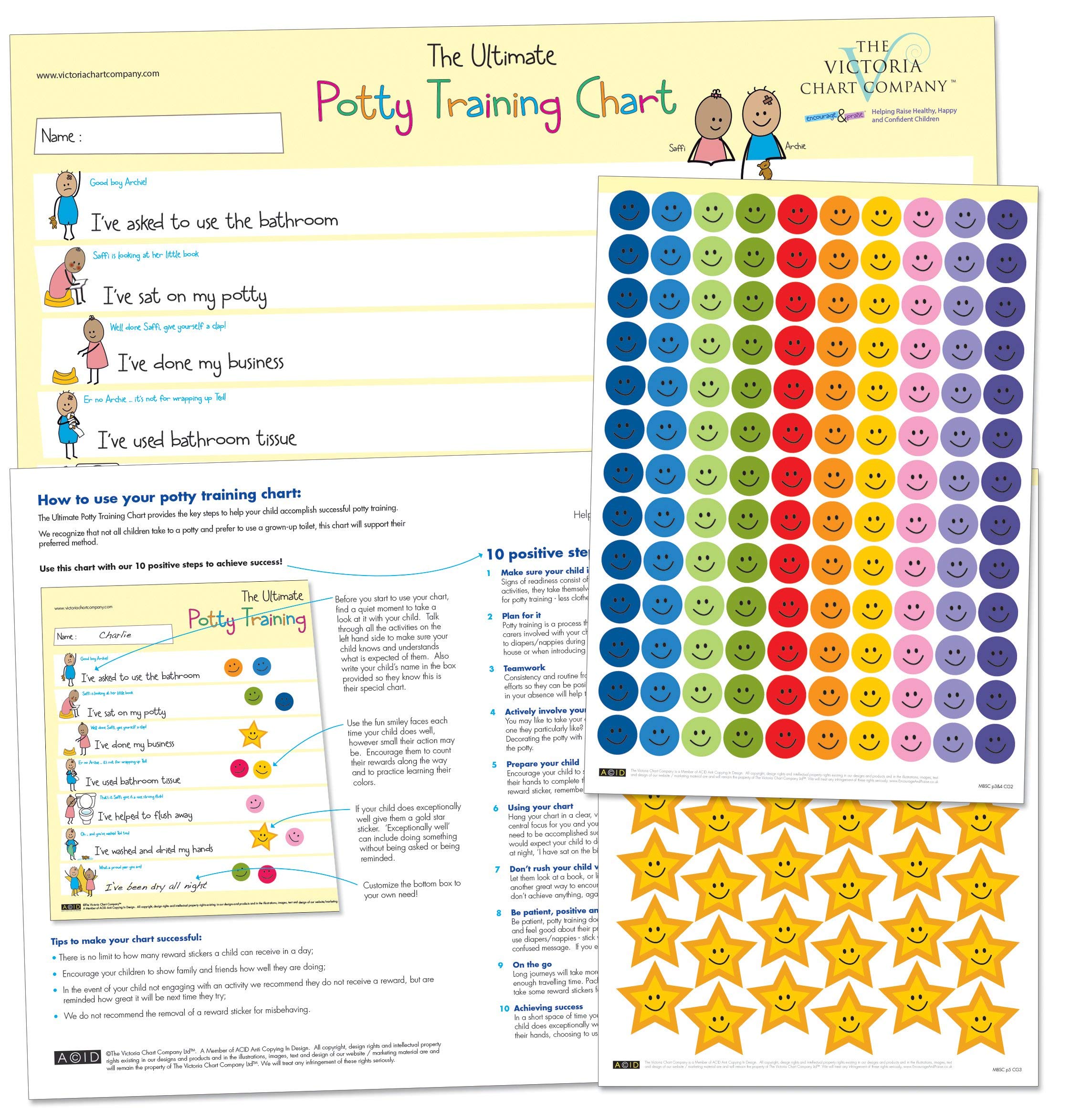 The Ultimate Potty Training Reward Chart - Encourages Children to Use The Potty by Means of Positive Reinforcement