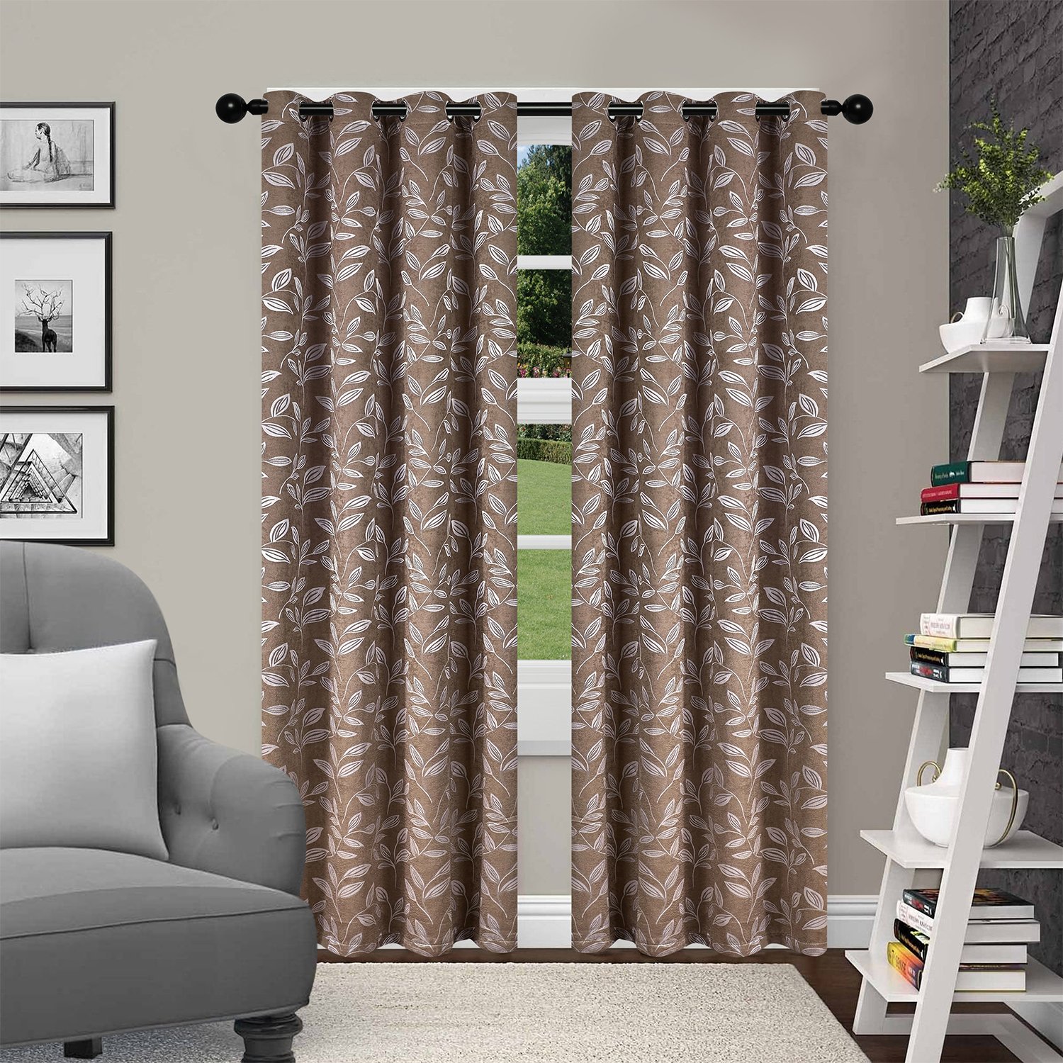 Superior Blackout Curtain Panels with Stainless Grommets, Polyester, Copper, 52" W x 63" L (Pack of 2) — image 1