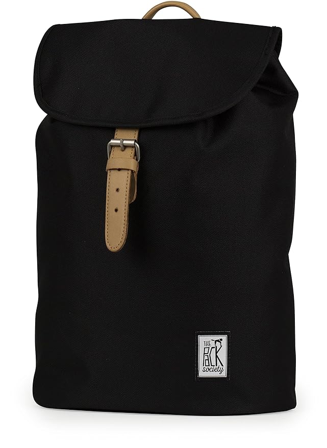 The Pack Society Small Rucksack, 10 Liter, Solid Black