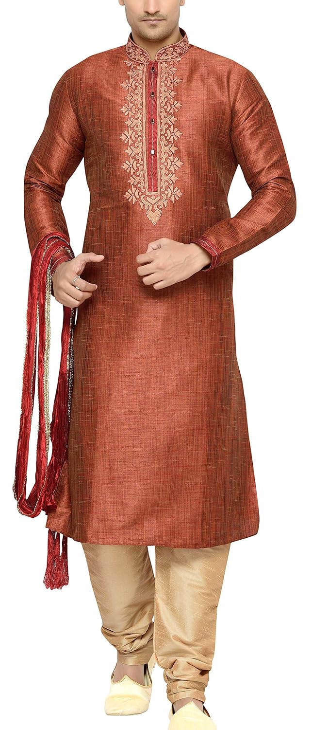 indian poshakh men's silk sherwani
