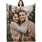 Ship Next Day Custom Blanket with Picture Customized Photo Blankets Customize Customizable Blanket Personalized Valentines Day Funny Gifts for Him Her Couple Girlfriend Boyfriend Mom Dad Wife Husband