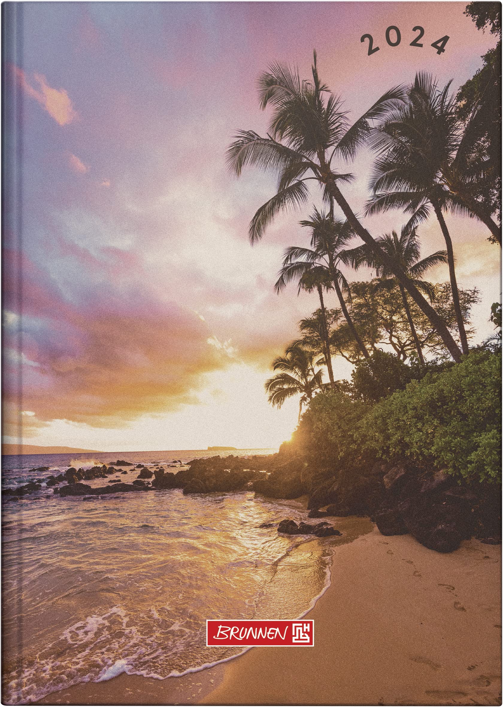 BRUNNEN "Sunset" daily calendar, model 795 2024, 1 page = 1 day, sheet size 14.5 x 20.6 cm, multi-coloured