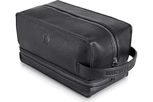 MAKE LIFE EXCLUSIVE Leather Toiletry Bag for Men, Gift For Men, Mens Travel Bag Toiletry, Leather Shaving Bag, Leather Dopp Kit for Men, Mens Leather Toiletry Bag, Mens Travel Toiletry Bag, Hygiene & Grooming Kit